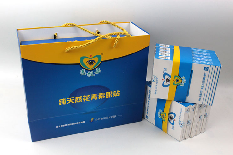 哪里可以做禮盒包裝？護(hù)眼神器亮視嘉護(hù)眼貼禮盒包裝+手提袋套裝出自長(zhǎng)沙印刷廠