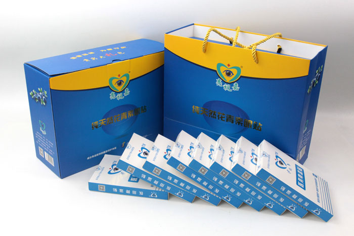哪里可以做禮盒包裝？護眼神器亮視嘉護眼貼禮盒包裝+手提袋套裝出自長沙印刷廠