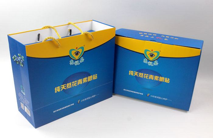 哪里可以做禮盒包裝？護眼神器亮視嘉護眼貼禮盒包裝+手提袋套裝出自長沙印刷廠